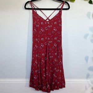 American Eagle Outfitters Red Floral Dress